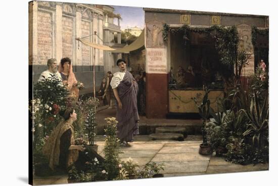 A Roman Flower Market, 1868-Sir Lawrence Alma-Tadema-Stretched Canvas