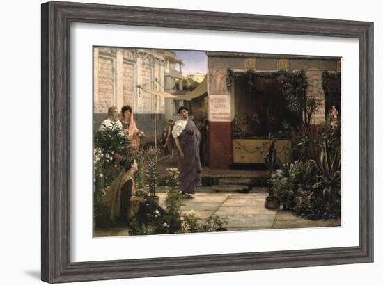 A Roman Flower Market, 1868-Sir Lawrence Alma-Tadema-Framed Giclee Print