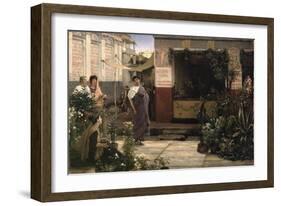 A Roman Flower Market, 1868-Sir Lawrence Alma-Tadema-Framed Giclee Print