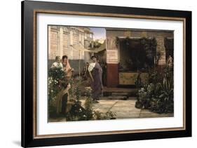 A Roman Flower Market, 1868-Sir Lawrence Alma-Tadema-Framed Giclee Print