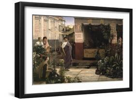 A Roman Flower Market, 1868-Sir Lawrence Alma-Tadema-Framed Giclee Print