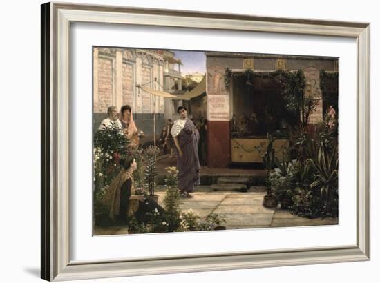 A Roman Flower Market, 1868-Sir Lawrence Alma-Tadema-Framed Giclee Print