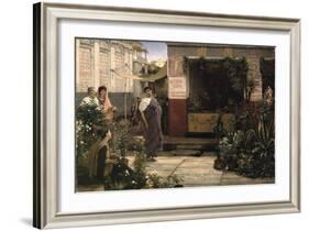 A Roman Flower Market, 1868-Sir Lawrence Alma-Tadema-Framed Giclee Print