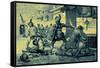 A Roman Holiday, Combat of Gladiators-English-Framed Stretched Canvas