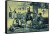 A Roman Holiday, Combat of Gladiators-English-Framed Stretched Canvas