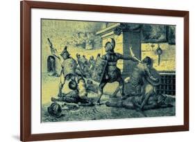 A Roman Holiday, Combat of Gladiators-English-Framed Giclee Print