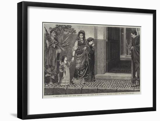 A Roman Lady Returning from Making Purchases-Sir Lawrence Alma-Tadema-Framed Giclee Print