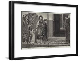 A Roman Lady Returning from Making Purchases-Sir Lawrence Alma-Tadema-Framed Giclee Print