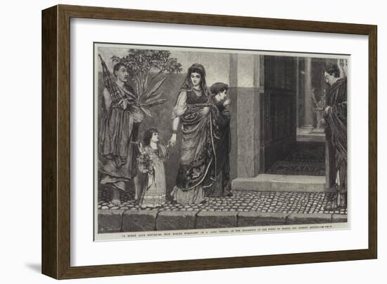 A Roman Lady Returning from Making Purchases-Sir Lawrence Alma-Tadema-Framed Giclee Print