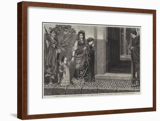 A Roman Lady Returning from Making Purchases-Sir Lawrence Alma-Tadema-Framed Giclee Print