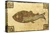 A Roman Mosaic Panel Depicting a Fish-null-Stretched Canvas