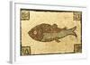 A Roman Mosaic Panel Depicting a Fish-null-Framed Giclee Print