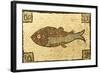 A Roman Mosaic Panel Depicting a Fish-null-Framed Giclee Print