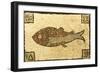 A Roman Mosaic Panel Depicting a Fish-null-Framed Giclee Print