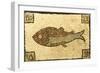 A Roman Mosaic Panel Depicting a Fish-null-Framed Giclee Print