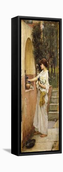 A Roman Offering-John William Waterhouse-Framed Stretched Canvas