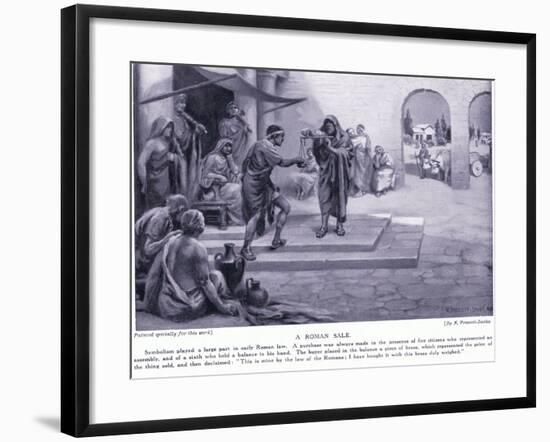 A Roman Sale-Norman Prescott Davies-Framed Giclee Print