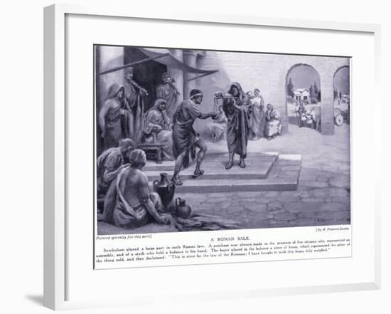 A Roman Sale-Norman Prescott Davies-Framed Giclee Print