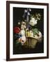 A Romantic Basket of Flowers-Antoine Berjon-Framed Giclee Print