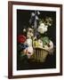 A Romantic Basket of Flowers-Antoine Berjon-Framed Giclee Print