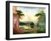 A Romantic Landscape with the Arrival of the Queen of Sheba, C.1830-Samuel Colman-Framed Giclee Print