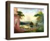 A Romantic Landscape with the Arrival of the Queen of Sheba, C.1830-Samuel Colman-Framed Giclee Print