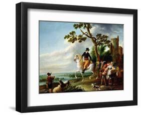 A Romantic Meeting-Louis Joseph Watteau-Framed Giclee Print