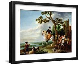 A Romantic Meeting-Louis Joseph Watteau-Framed Giclee Print