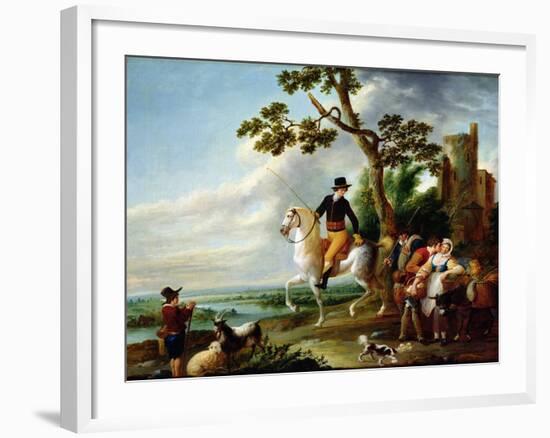 A Romantic Meeting-Louis Joseph Watteau-Framed Giclee Print