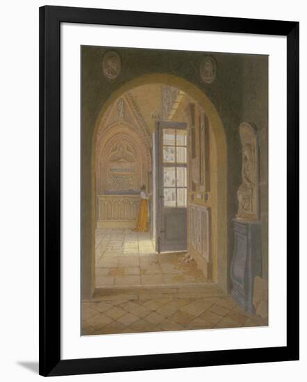 A Room in the Convent of the Petits Augustins (W/C on Paper)-Jean Lubin Vauzelle-Framed Giclee Print