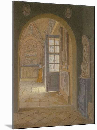 A Room in the Convent of the Petits Augustins (W/C on Paper)-Jean Lubin Vauzelle-Mounted Giclee Print