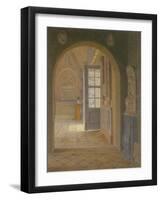 A Room in the Convent of the Petits Augustins (W/C on Paper)-Jean Lubin Vauzelle-Framed Giclee Print