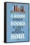 A Room Without Books Cicero Quote Plastic Sign-null-Framed Stretched Canvas