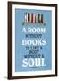 A Room Without Books Cicero Quote Plastic Sign-null-Framed Art Print