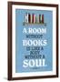 A Room Without Books Cicero Quote Plastic Sign-null-Framed Art Print