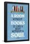 A Room Without Books Cicero Quote-null-Framed Poster
