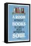 A Room Without Books Cicero Quote-null-Framed Stretched Canvas