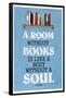 A Room Without Books Cicero Quote-null-Framed Poster