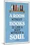 A Room Without Books Cicero Quote-null-Mounted Poster