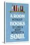 A Room Without Books Cicero Quote-null-Stretched Canvas