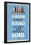 A Room Without Books Cicero Quote-null-Framed Poster