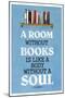 A Room Without Books Cicero Quote-null-Mounted Poster