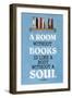 A Room Without Books Cicero Quote-null-Framed Art Print