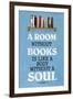 A Room Without Books Cicero Quote-null-Framed Art Print