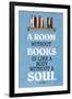 A Room Without Books Cicero Quote-null-Framed Art Print