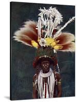 A Roro Chief Dressed for a Ceremonial Dance, Papua New Guinea, 1920-Charles Gabriel Seligman-Stretched Canvas