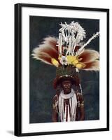 A Roro Chief Dressed for a Ceremonial Dance, Papua New Guinea, 1920-Charles Gabriel Seligman-Framed Giclee Print