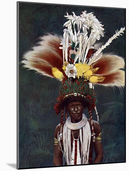 A Roro Chief Dressed for a Ceremonial Dance, Papua New Guinea, 1920-Charles Gabriel Seligman-Mounted Giclee Print