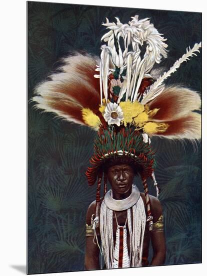 A Roro Chief Dressed for a Ceremonial Dance, Papua New Guinea, 1920-Charles Gabriel Seligman-Mounted Giclee Print