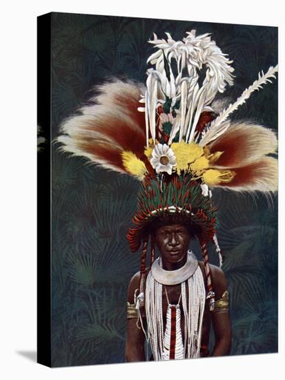 A Roro Chief Dressed for a Ceremonial Dance, Papua New Guinea, 1920-Charles Gabriel Seligman-Stretched Canvas